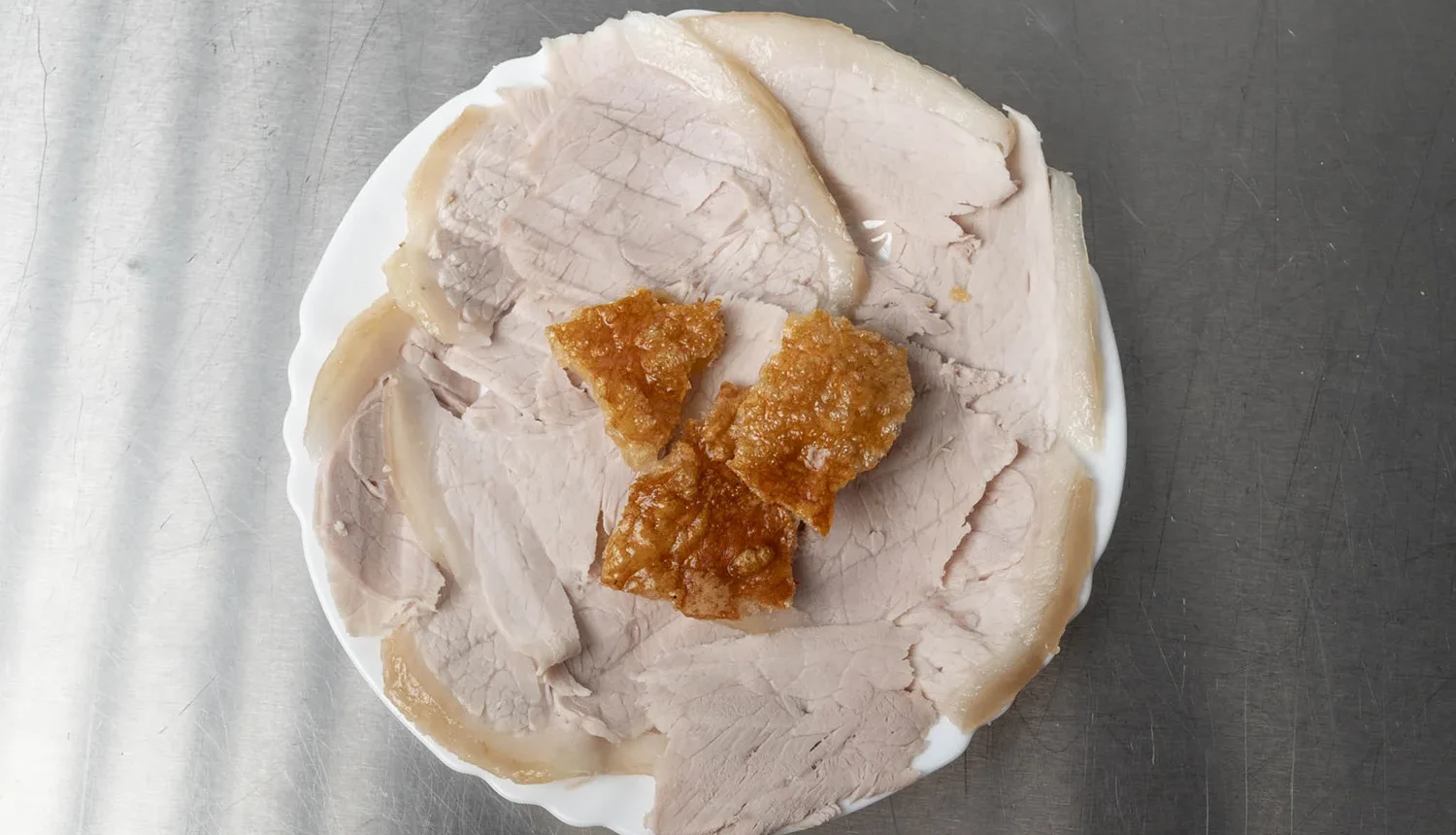 Plato de pata con cortezas