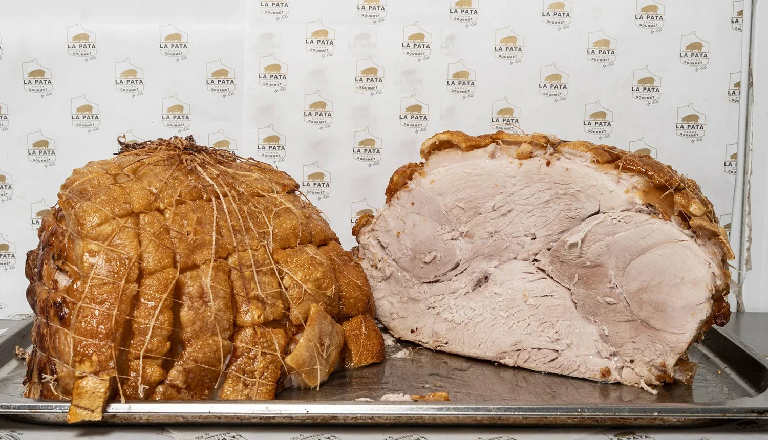 Pata asada cortada